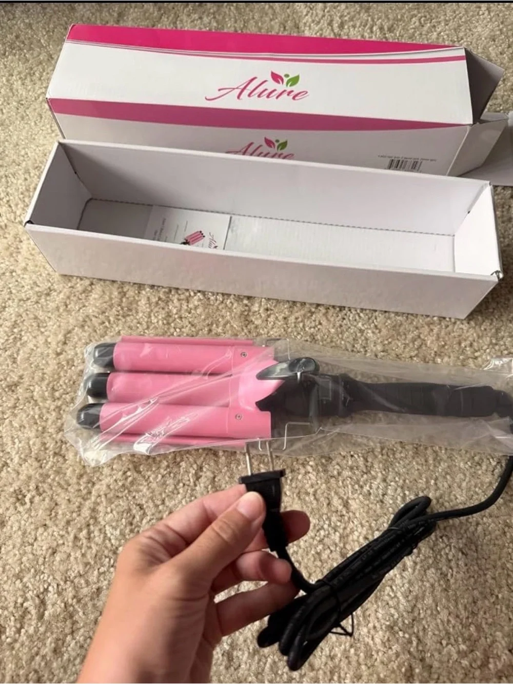 Allure Pink Triple Barrel Hair Waver
